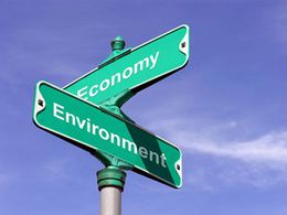 Street signs showing Economy and Environment
